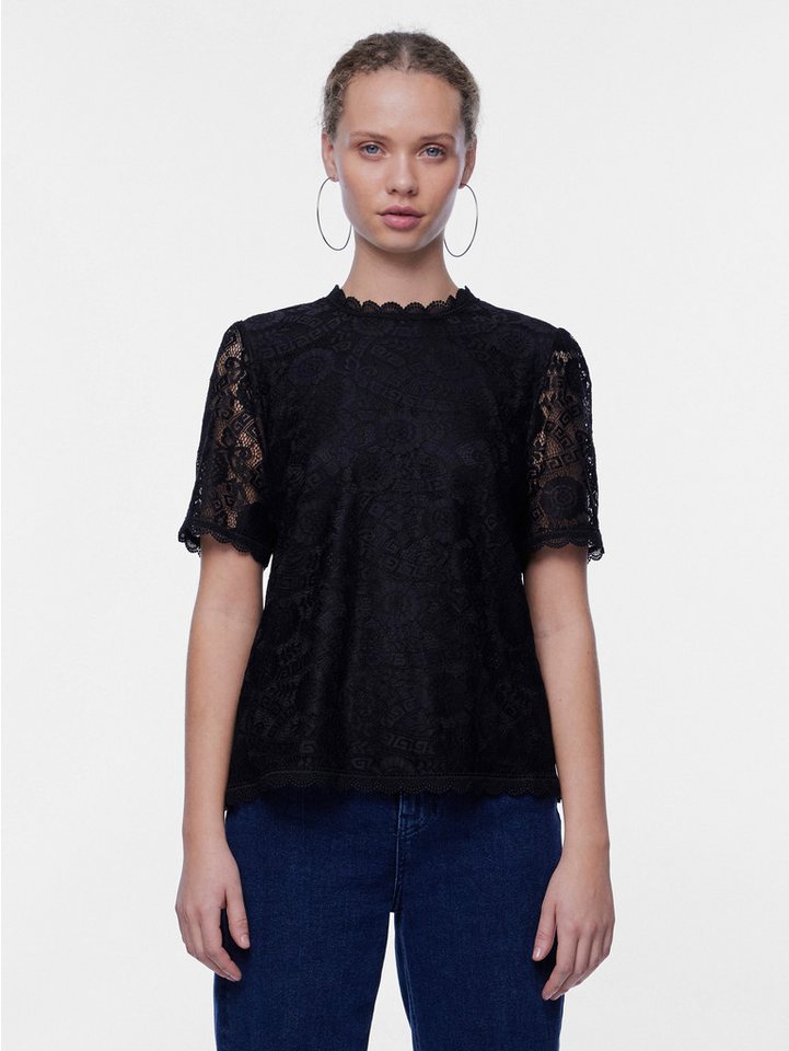 pieces Spitzenshirt PCOLLINE SS LACE TOP WVN NOOS von pieces