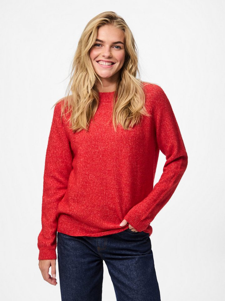pieces Strickpullover PCJULIANA LS O-NECK KNIT NOOS BC von pieces