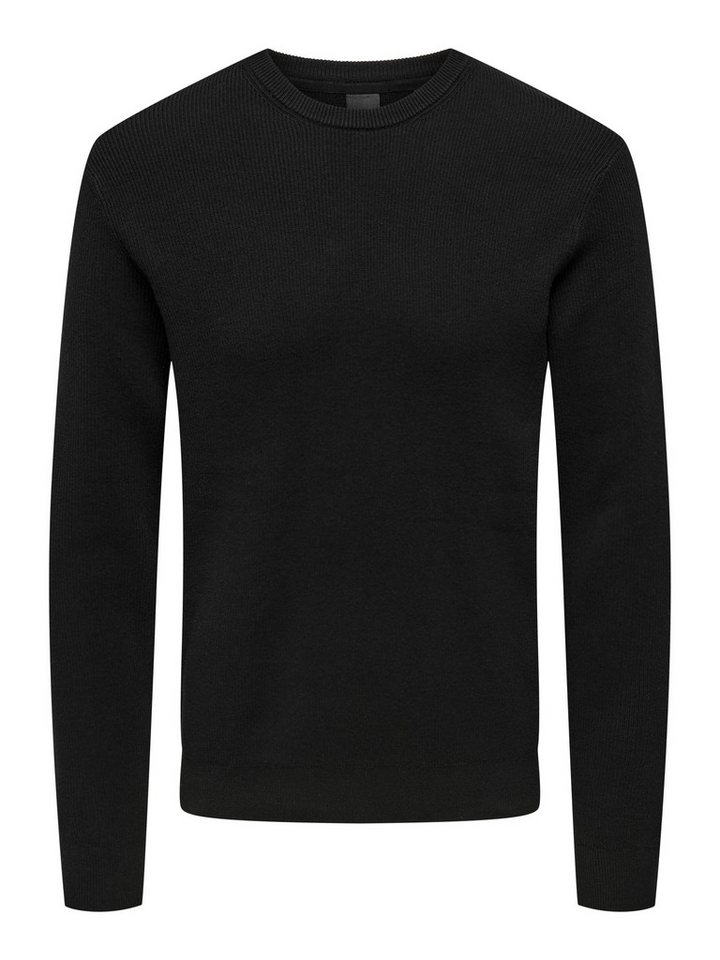 pieces Strickpullover - Rundhalspullover - ONSPHIL REG 12 STRUC CREW KNIT von pieces