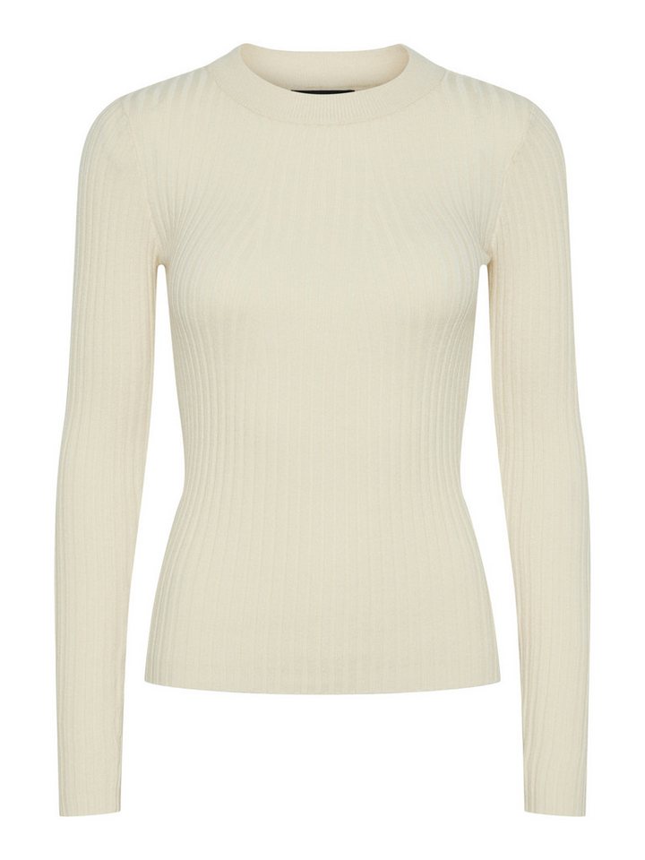 pieces Strickpullover - basic Pullover - Longsleeve Rippoptik - PCCRISTA LS O-NECK KNIT von pieces