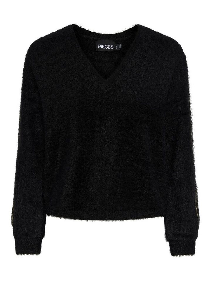 pieces Strickpullover - kuschliger Pullover - PCHILJA LS V-NECK KNIT KAC FC von pieces