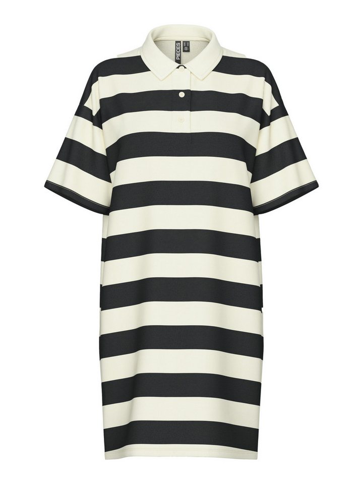 pieces T-Shirt -Pieces – Gestreiftes Damen Kleid mit Hemdkragen von pieces