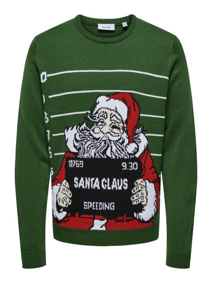 pieces Weihnachtspullover - Strickpullover - ONSXMAS REG 5 PLACEMENT CREW KNIT von pieces