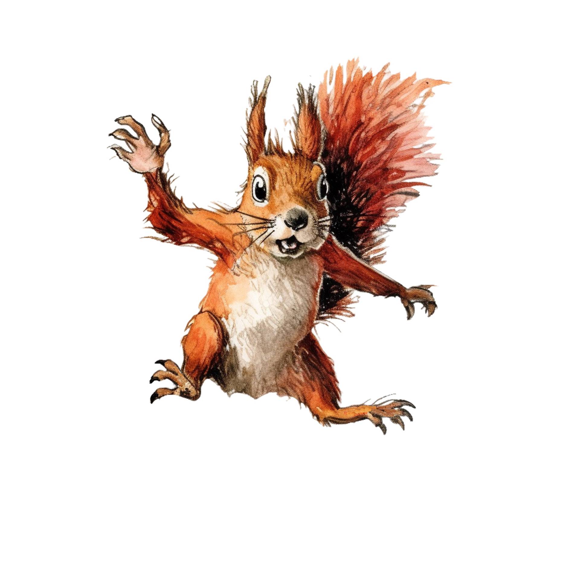 Lustiges Eichhörnchen Bügelbild Dtf Druck Witziges Tiermotiv Für T Shirt Hoodie Tasche Kinderkleidung Waschfest von piedpipersticker