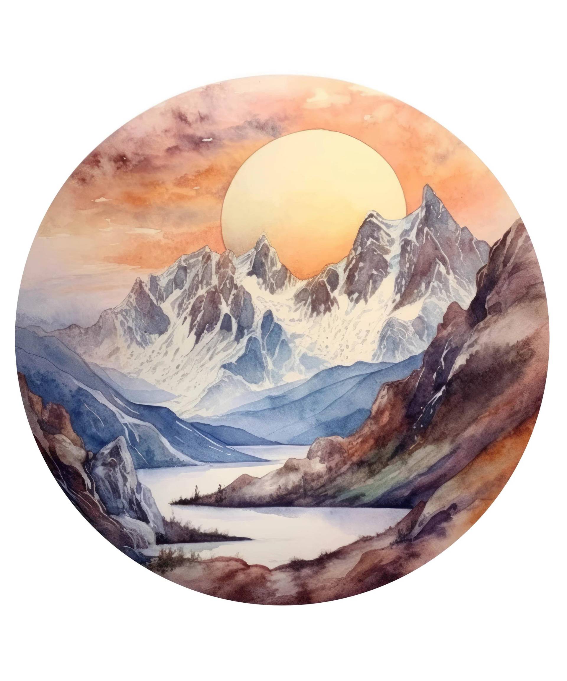 Rocky Mountains Bügelbild Dtf Druck Landschaft Naturmotiv Für T Shirt Hoodie Tasche Camping Waschfest Langlebig von piedpipersticker