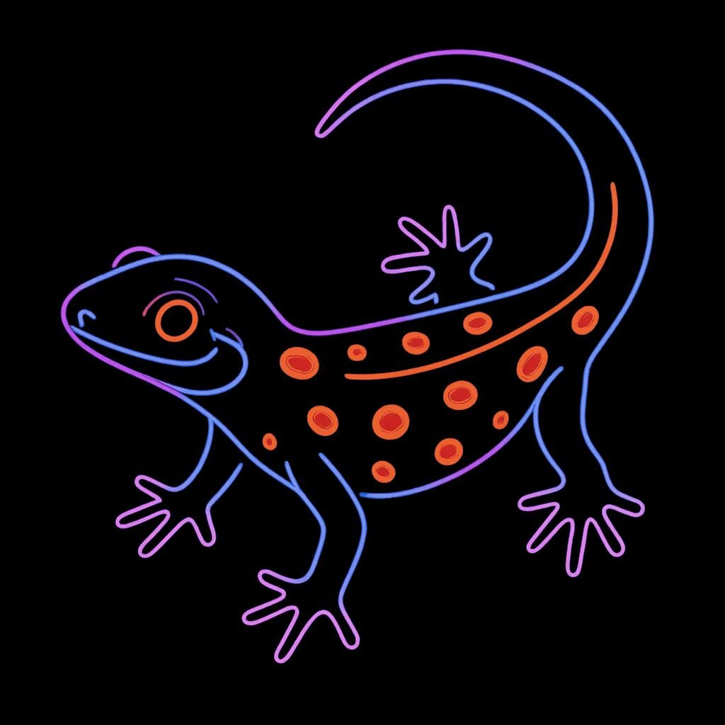 Salamander Neon Bügelbild - Leuchtendes Tiermotiv Im Neon-stil Dtf Druck Für T-Shirt Hoodie Tasche Retro Cyber Design Salamander Neon Bügelbild - Leuchtendes Tiermotiv Im Neon-stil Dtf Druck Für T-Shirt Hoodie Tasche Retro Cyber Design von piedpipersticker