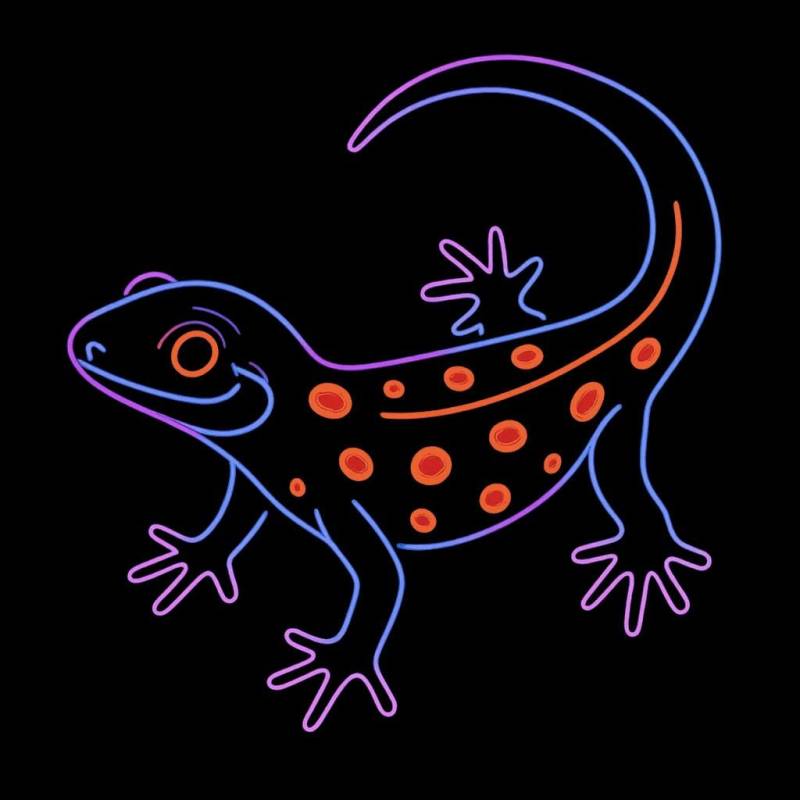 Salamander Neon Bügelbild - Leuchtendes Tiermotiv Im Neon-stil Dtf Druck Für T-Shirt Hoodie Tasche Retro Cyber Design Salamander Neon Bügelbild - Leuchtendes Tiermotiv Im Neon-stil Dtf Druck Für T-Shirt Hoodie Tasche Retro Cyber Design von piedpipersticker