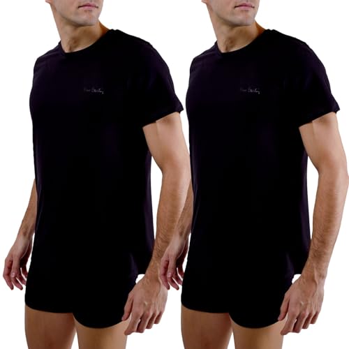 pierre cardin underwear Herren Pca/1/Tr/Sigx2 T-Shirt, Schwarz, XXL (2er Pack) von pierre cardin underwear