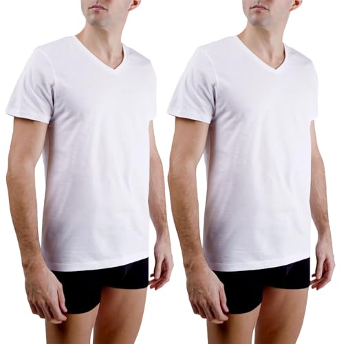 pierre cardin underwear Herren Pca/1/Tvc/Sigx2 T-Shirt, weiß, M (2er Pack) von pierre cardin underwear