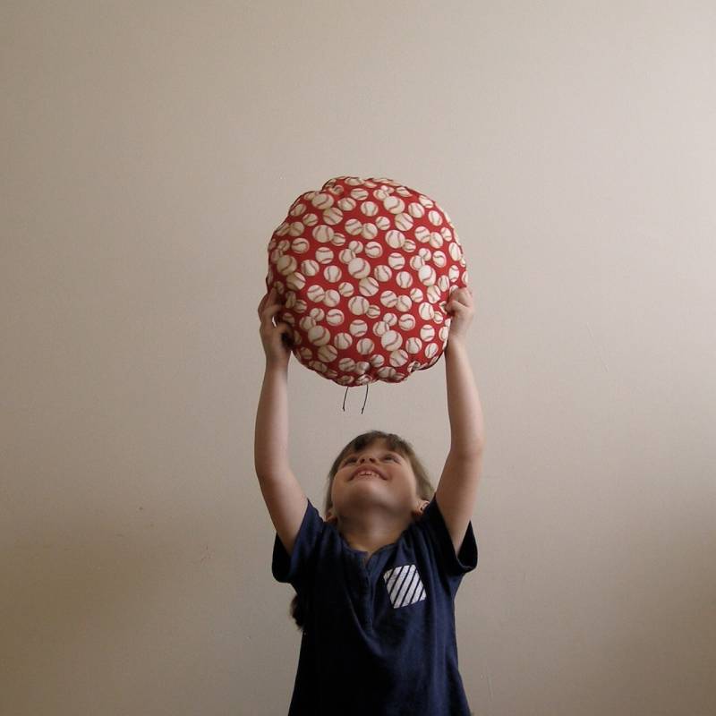 Runde Kissen Mit Baseball Baumwolldruckstoff - Sport Geheimfach Reißverschluss Thema Schlafzimmer Dekor von pigglyandpebbles