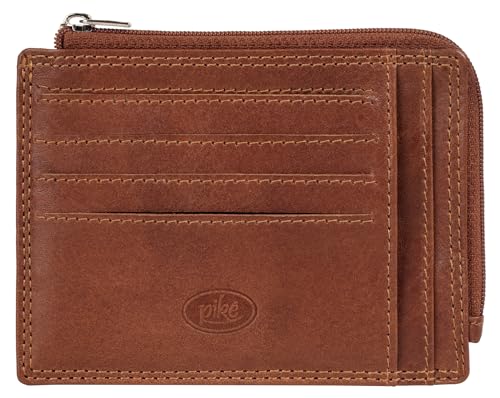 piké Kreditkartenetui Echt Leder Herren | Slim Wallet mit Reißverschluss | Mini Geldbörse flach | Kartenetui kompakt & dünn | 022068 von piké