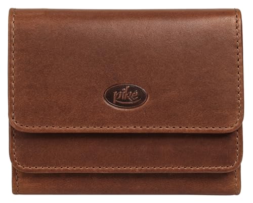 piké kleine Geldbörse im Querformat Echt Leder Herren | RFID Geldbeutel, Brieftasche klein, Herren Portemonnaie 2-Fach klappbar, Münzfach, Kartenetui aus Rindleder | 022083 von piké