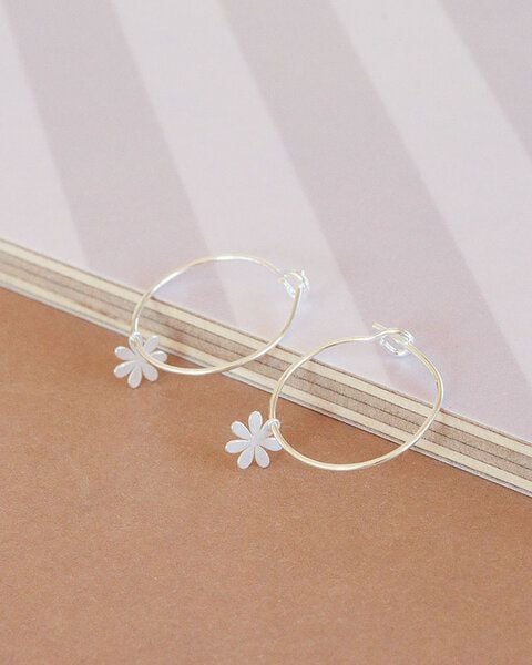 pikfine Creolen "Bloma" / silber oder vergoldet von pikfine