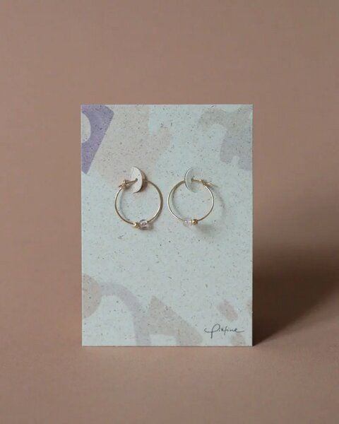 pikfine Glasperlen Creole "Nila" // silber oder vergoldet von pikfine