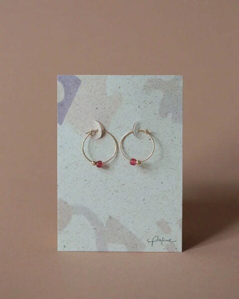 pikfine Glasperlen Creole "Nila" // silber oder vergoldet von pikfine