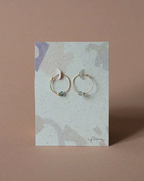 pikfine Glasperlen Creole "Nila" // silber oder vergoldet von pikfine