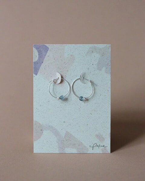 pikfine Glasperlen Creole "Nila" // silber oder vergoldet von pikfine