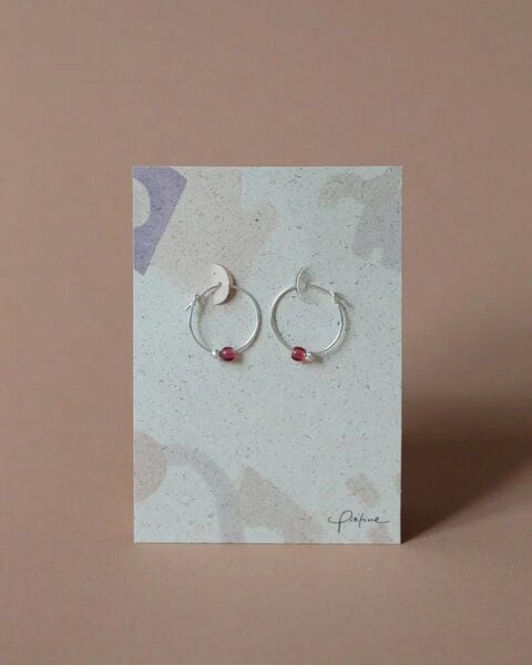 pikfine Glasperlen Creole "Nila" // silber oder vergoldet von pikfine