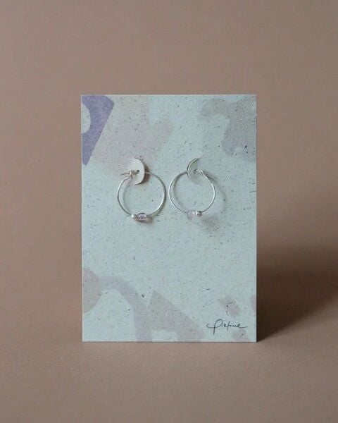 pikfine Glasperlen Creole "Nila" // silber oder vergoldet von pikfine