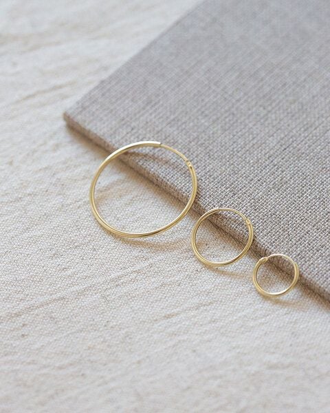 pikfine Minimalistische Creolen "Franka" 3 Größen // vergoldet von pikfine