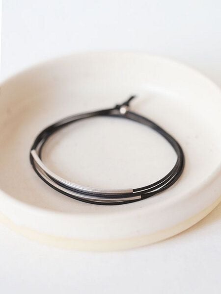 pikfine Tube Armband “Tingval” // silber von pikfine