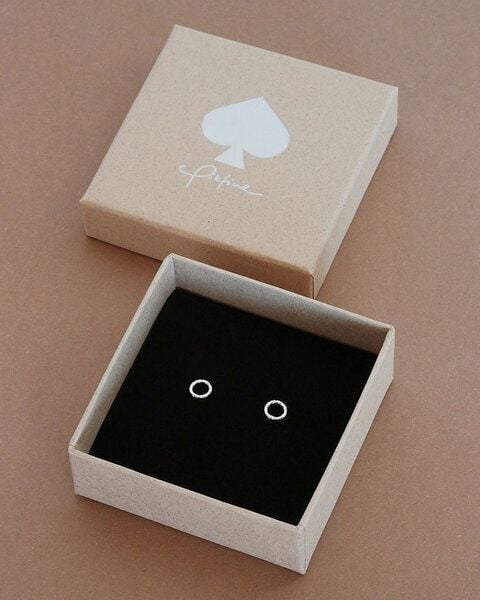 pikfine mini Kreis Ohrstecker "Julie" / silber oder vergoldet von pikfine