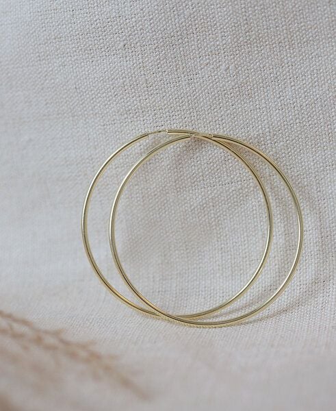 pikfine vergoldete Creolen // 57 mm von pikfine