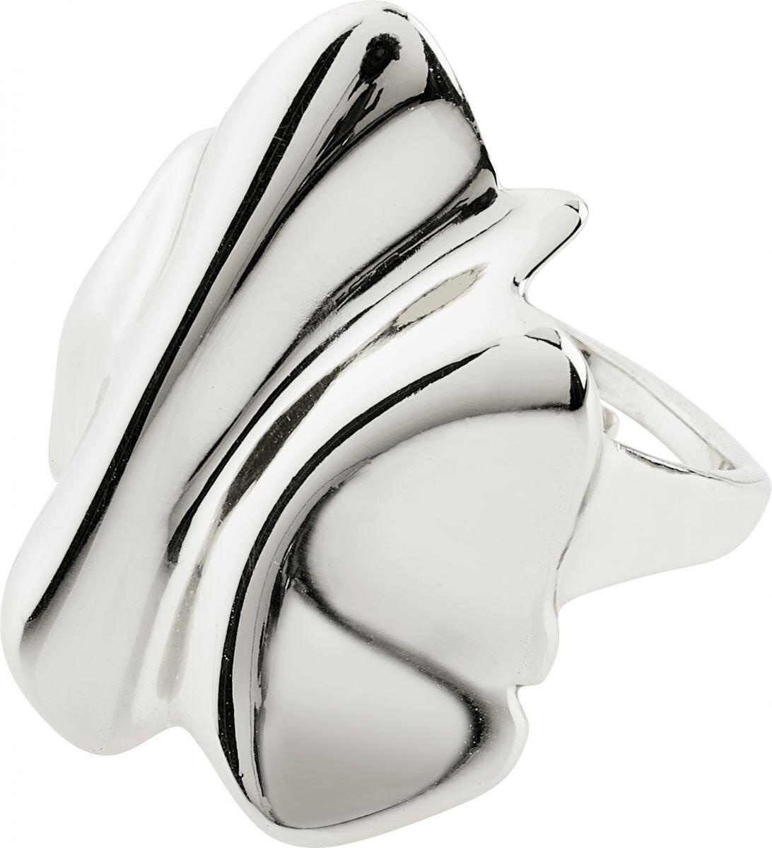 pilgrim - Gewellter Statement-Ring - Em silver - Gr. - OS von pilgrim