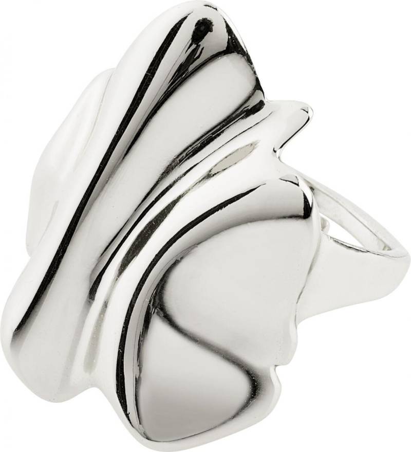 pilgrim - Gewellter Statement-Ring - Em silver - Gr. - OS von pilgrim