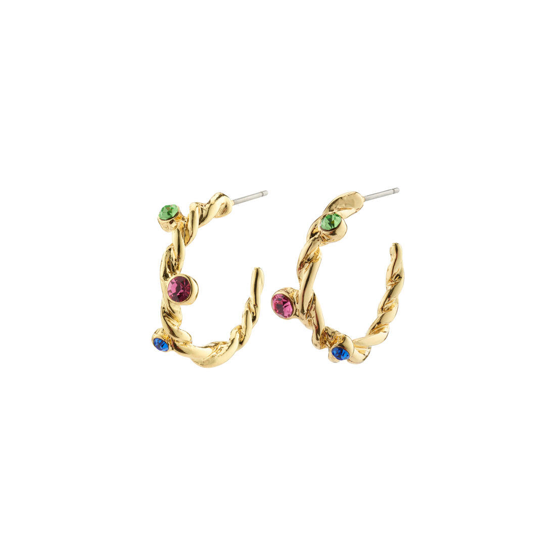 pilgrim - Recycelte kleine Reifen-Ohrringe - Harley gold - Gr. - OS von pilgrim