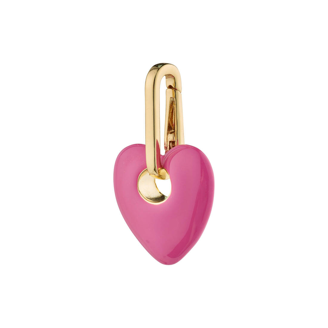 pilgrim - Recycelter Herzanhänger – Charm gold/pink - Gr. - OS von pilgrim