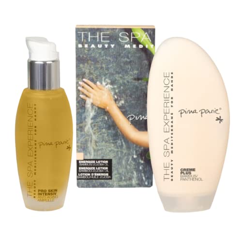 pina parie Anti-Aging Serum & Plus Creme Hand Set | 30ml Serum mit Gänseblümchen & Seegras Extrakt | Tages - Nachtcreme | 100ml Handcreme mit Sheabutter, Kamille, Jojobaöl & Kokosnussöl | Handpflege von pina parie