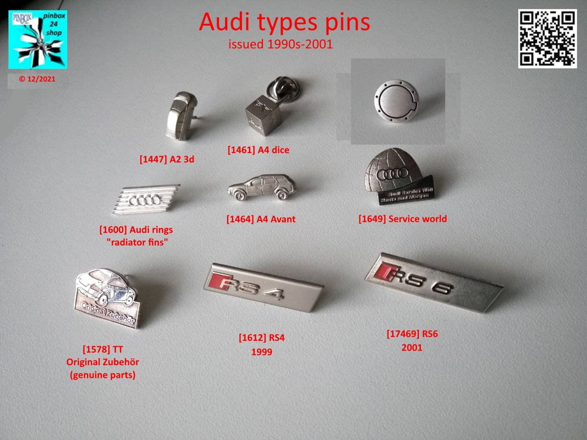 Audi Typen Logo Pins - Einzigartig Und Stylisch von pinbox24shop