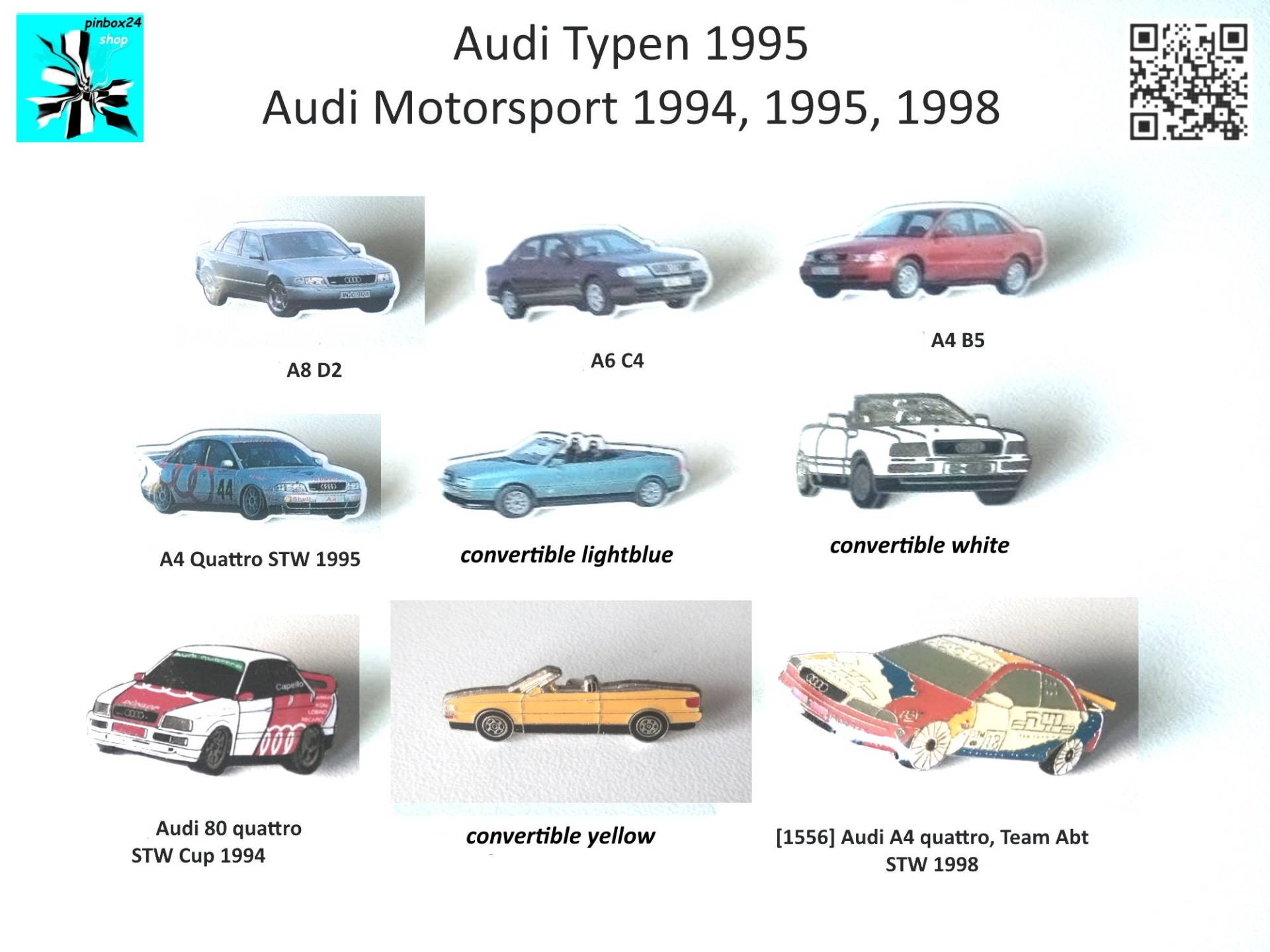 Audi "95 Modelle - Ein Hauch Von Nostalgie von pinbox24shop