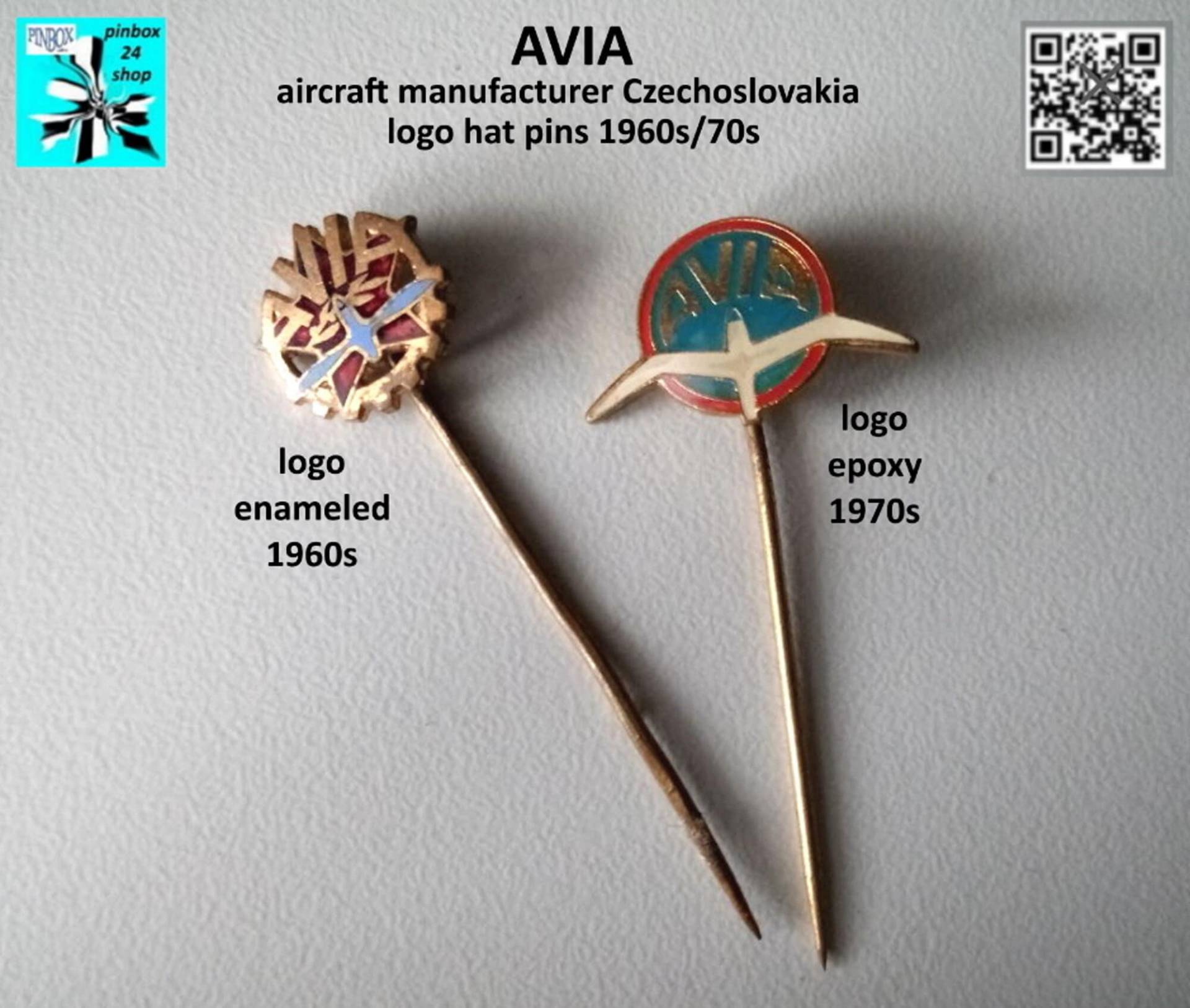 Avia | Flugzeughersteller Tschechoslowakei Logo Anstecknadeln - Jetzt Auswählen von pinbox24shop