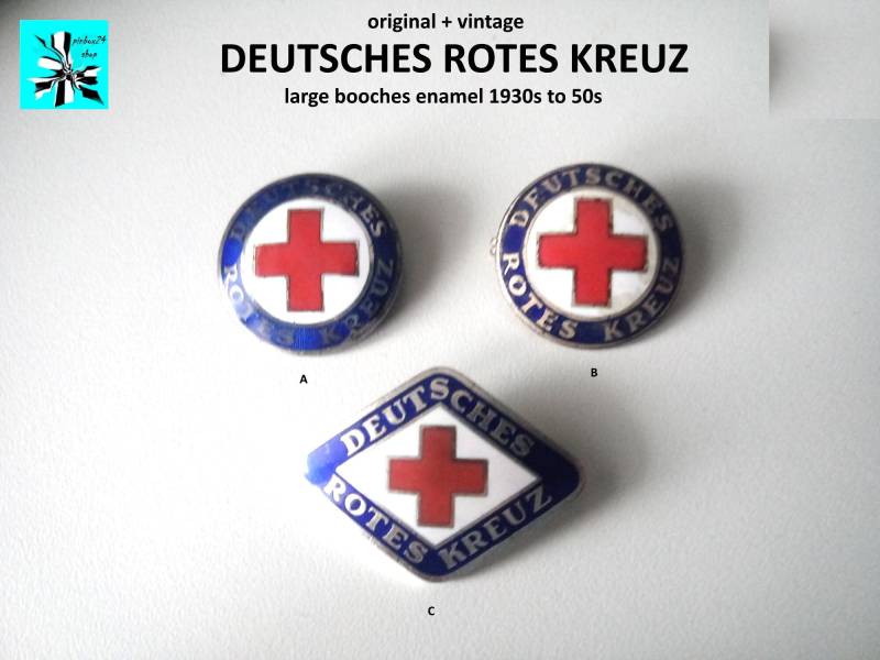 Deutsches Rotes Kreuz Abzeichen Broschen - 1930Er Bis 1950Er von pinbox24shop