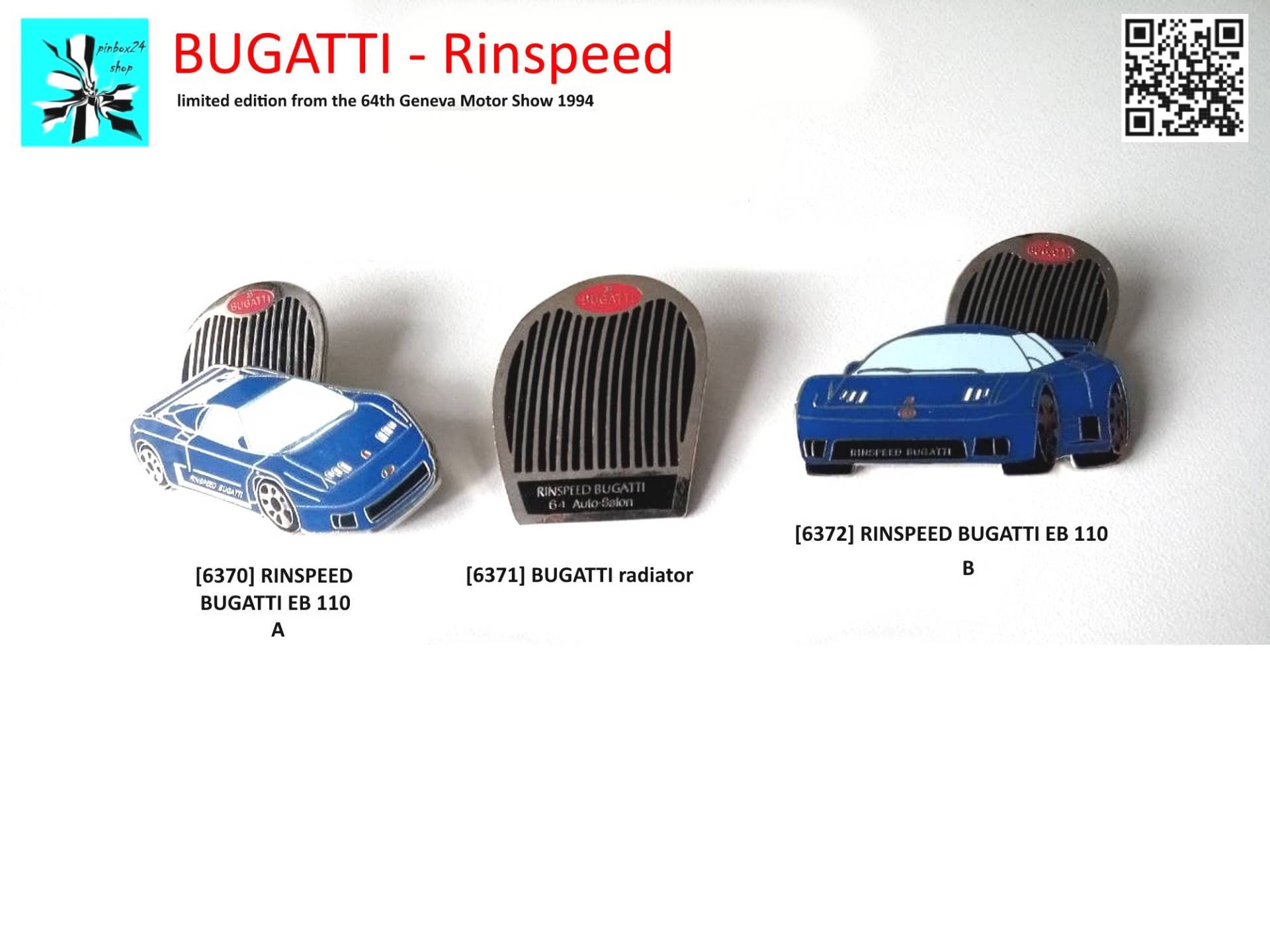Eine Besondere Erinnerung Bugatti Rinspeed Limited Edition Pins Vom Genfer Salon 1994 von pinbox24shop