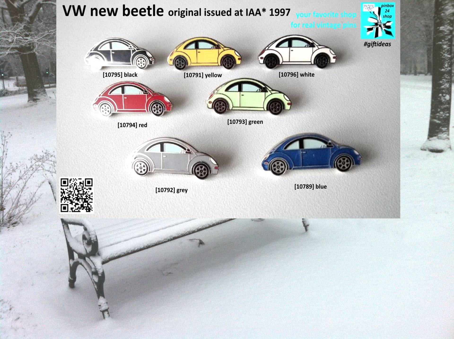 Entdecke Die Farbenfrohe Vielfalt Der Vw - Volkswagen New Beetle Motiv Pins von pinbox24shop