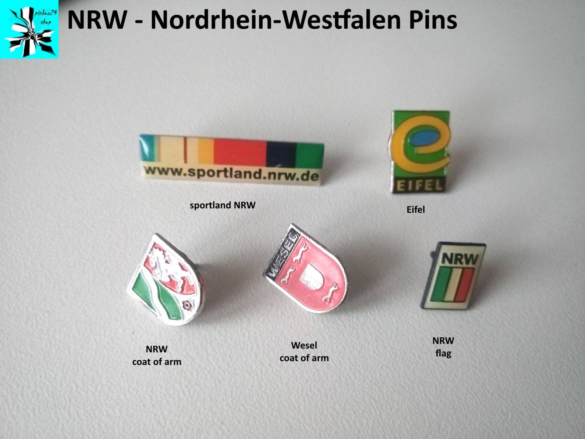 Nordrhein-Westfalen Werbe Pins - Wähle Deinen Favoriten Nordrhein-Westfalen Werbe Pins - Wähle Deinen Favoriten von pinbox24shop