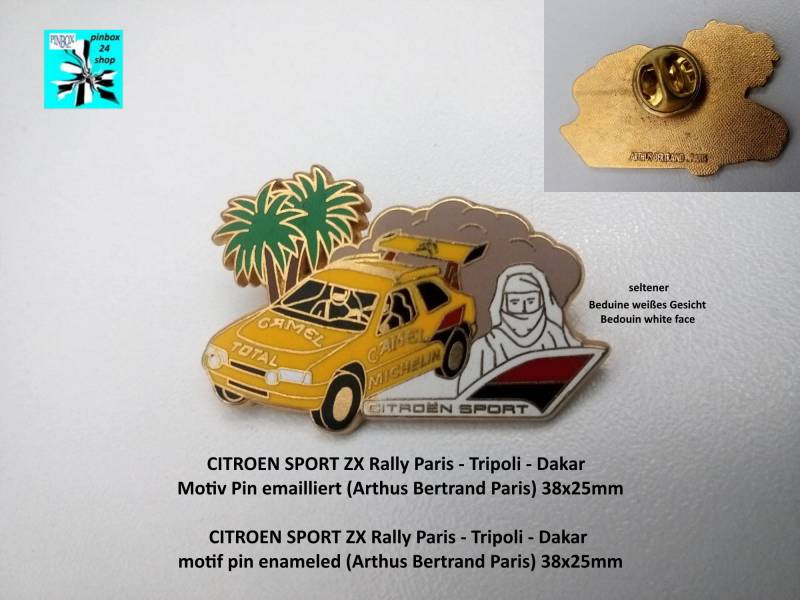 Erleben Sie Die Gefahren Und Abenteuer Der Rallye Paris-Tripolis-Dakar Mit Citroen Zx Pins 1990Er von pinbox24shop