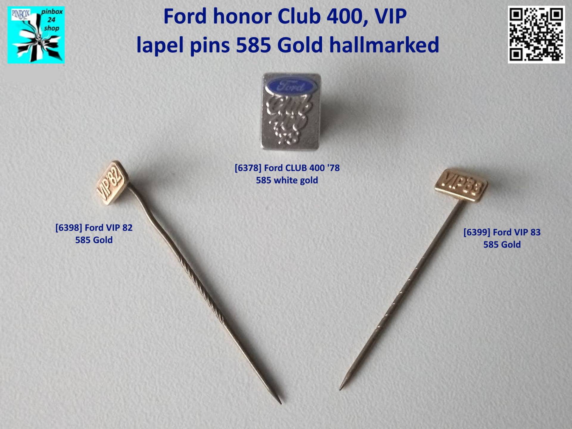 Ford Honor Club 400, Vip Anstecknadeln 585 Gold Geprägt von pinbox24shop