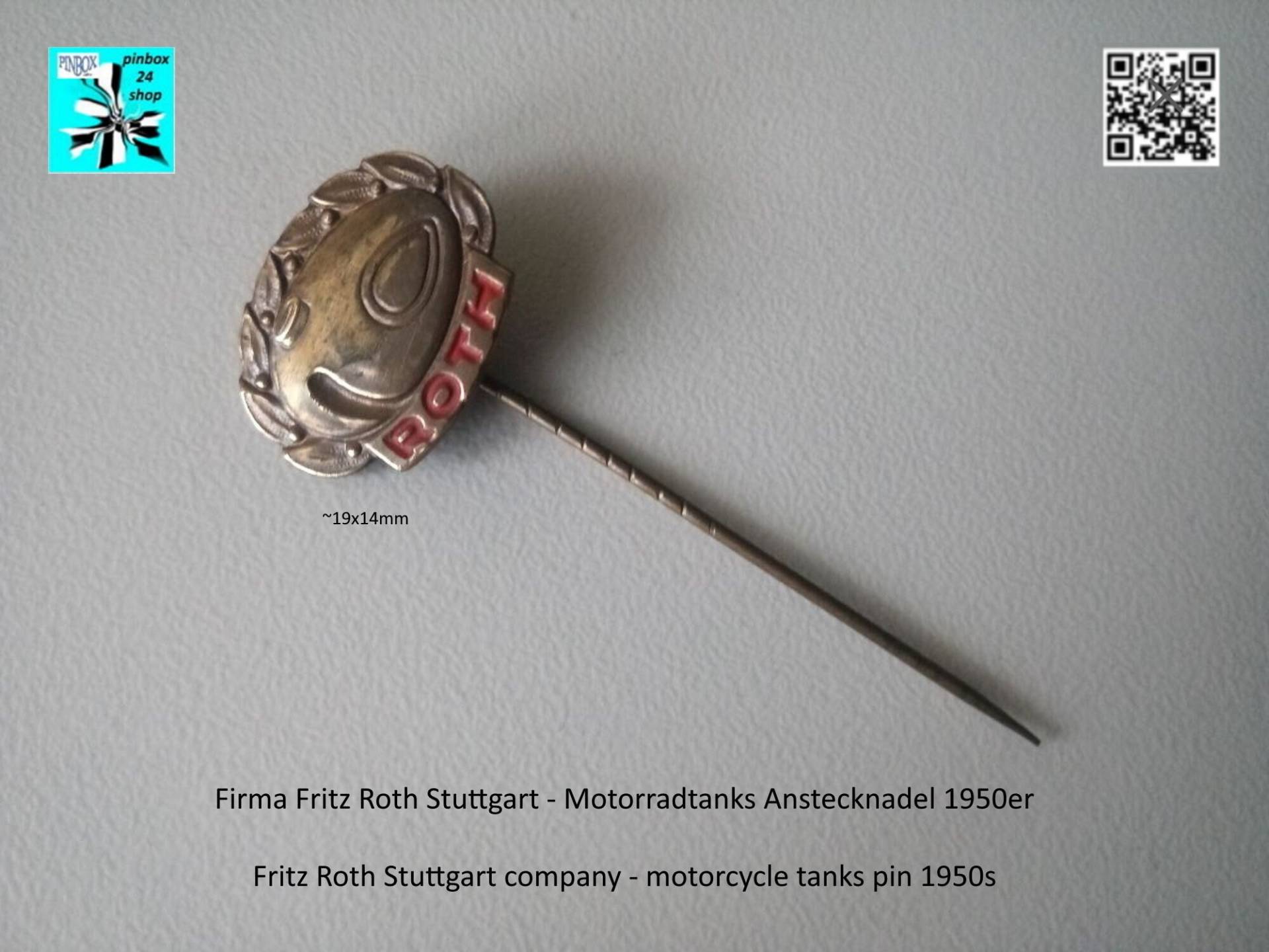 Fritz Roth Anstecknadel - 50Er Jahre Motorrad Fritz Roth Anstecknadel - 50Er Jahre Motorrad von pinbox24shop