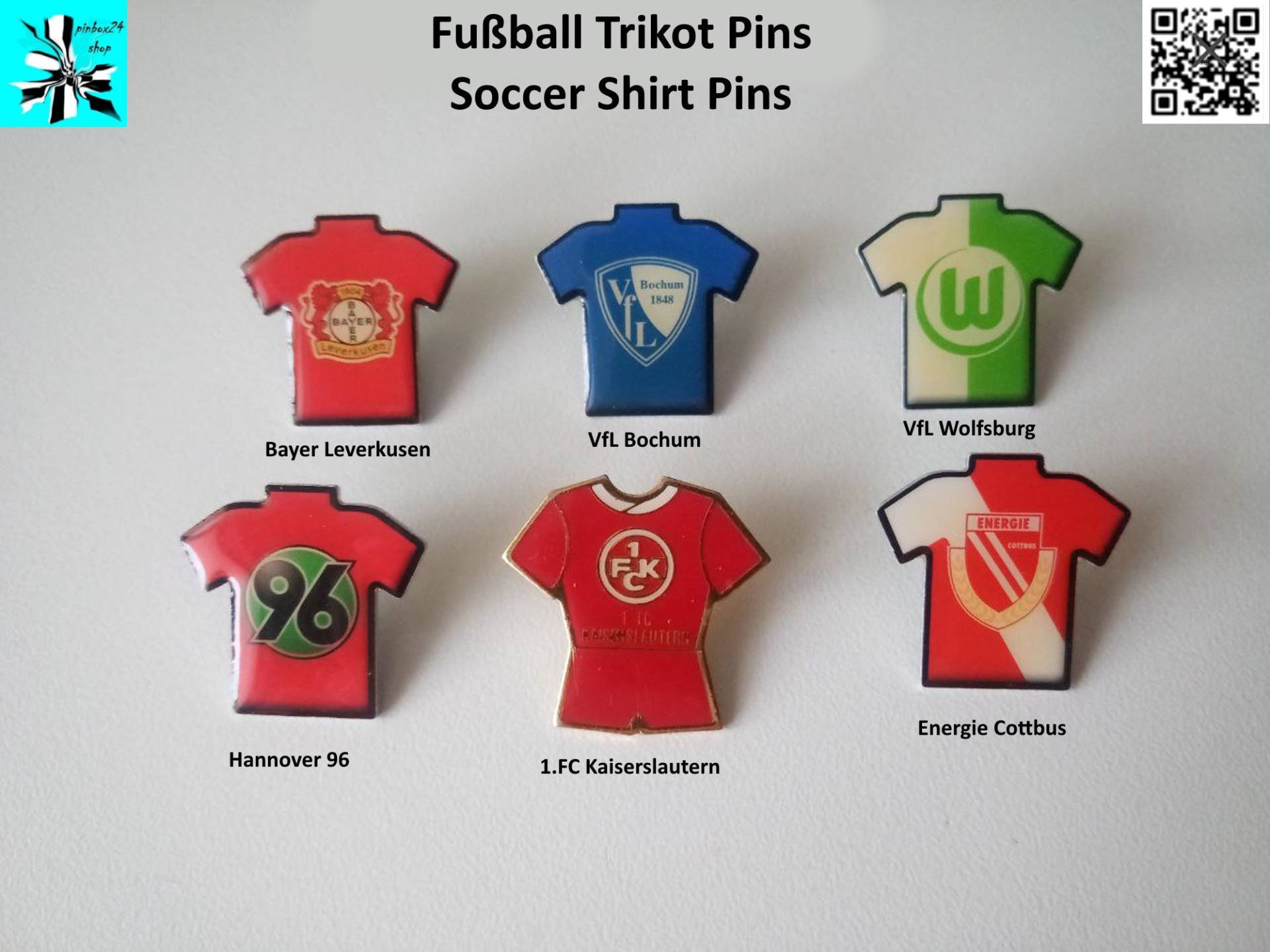 Fußball Trikot Pins 1990Er - Verein Auswählen von pinbox24shop