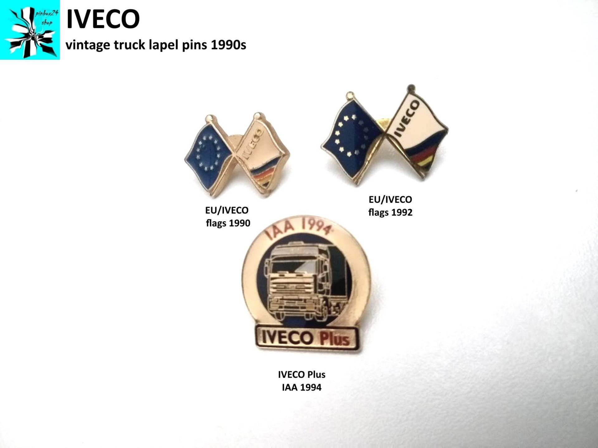 Iveco Eu Flaggen Und Iaa 1994 Pins von pinbox24shop