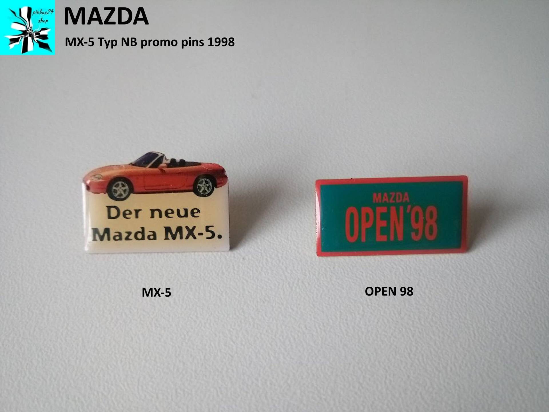 Mazda Mx-5 Promo Pins - Ein Stück Automobilgeschichte von pinbox24shop