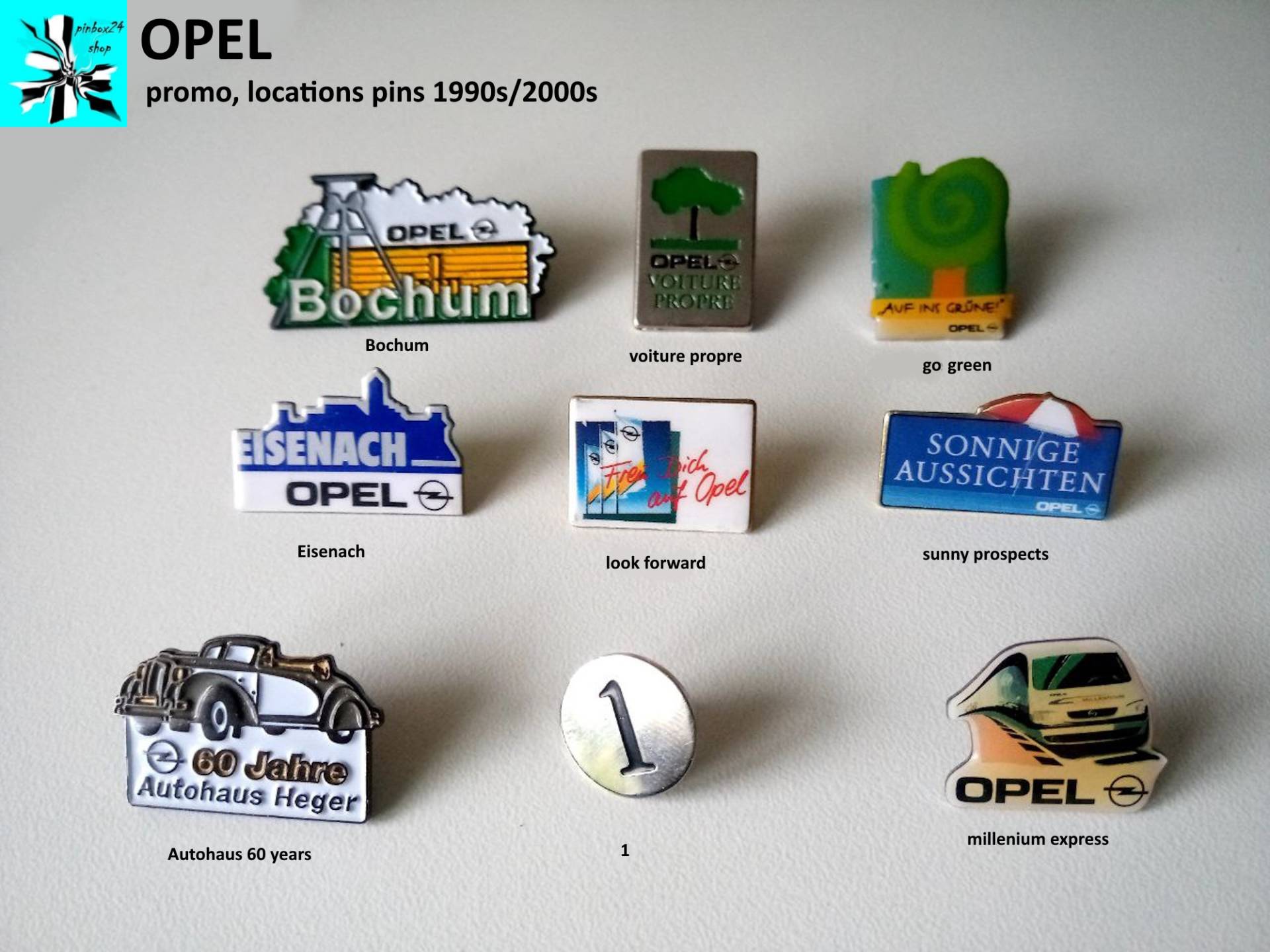 Opel Pins - Bochum, Eisenach & Promo von pinbox24shop