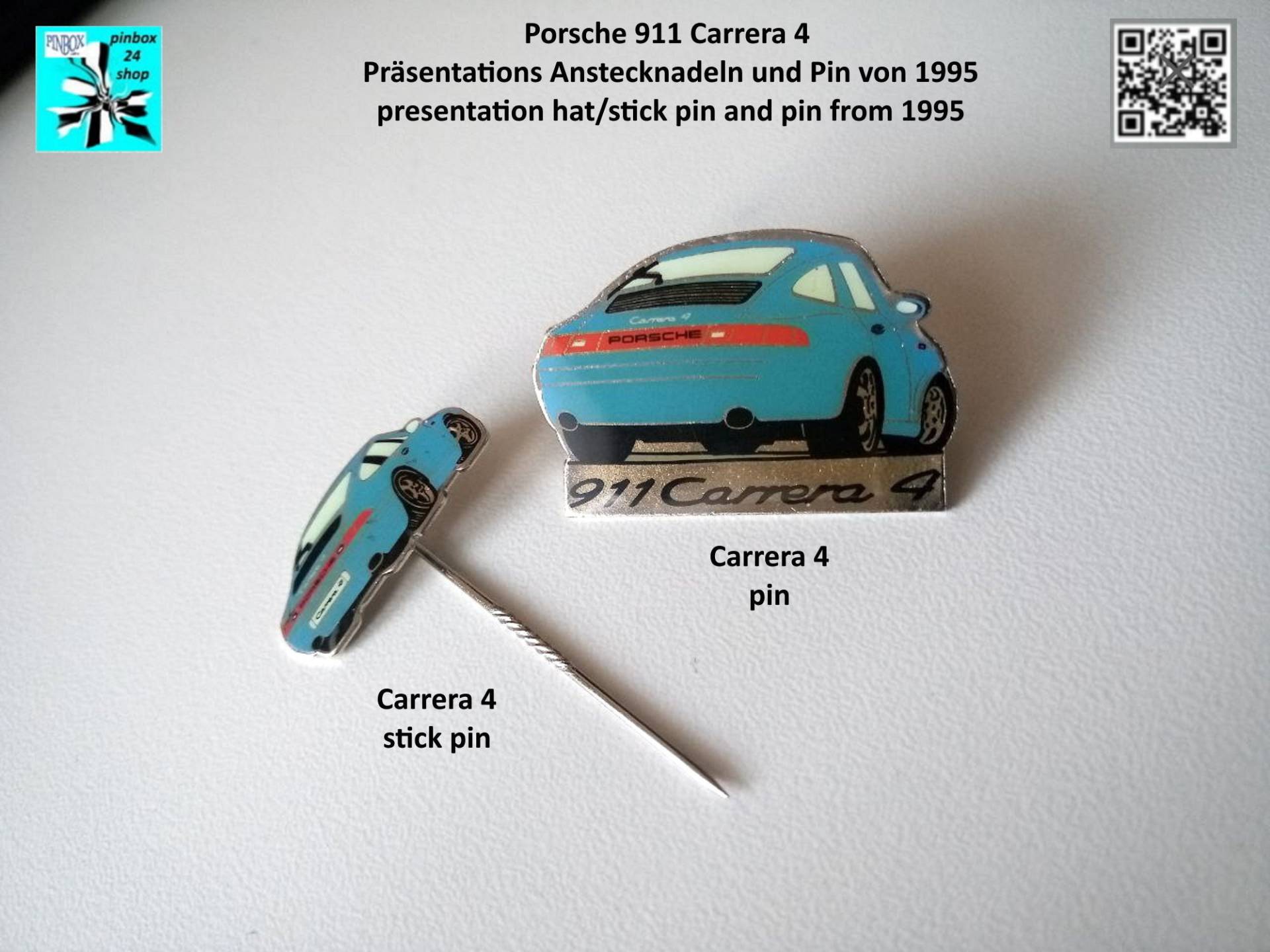 Porsche 911 Carrera 4 Präsentations Anstecknadeln Und Pin Von 1995 - Auswählen von pinbox24shop