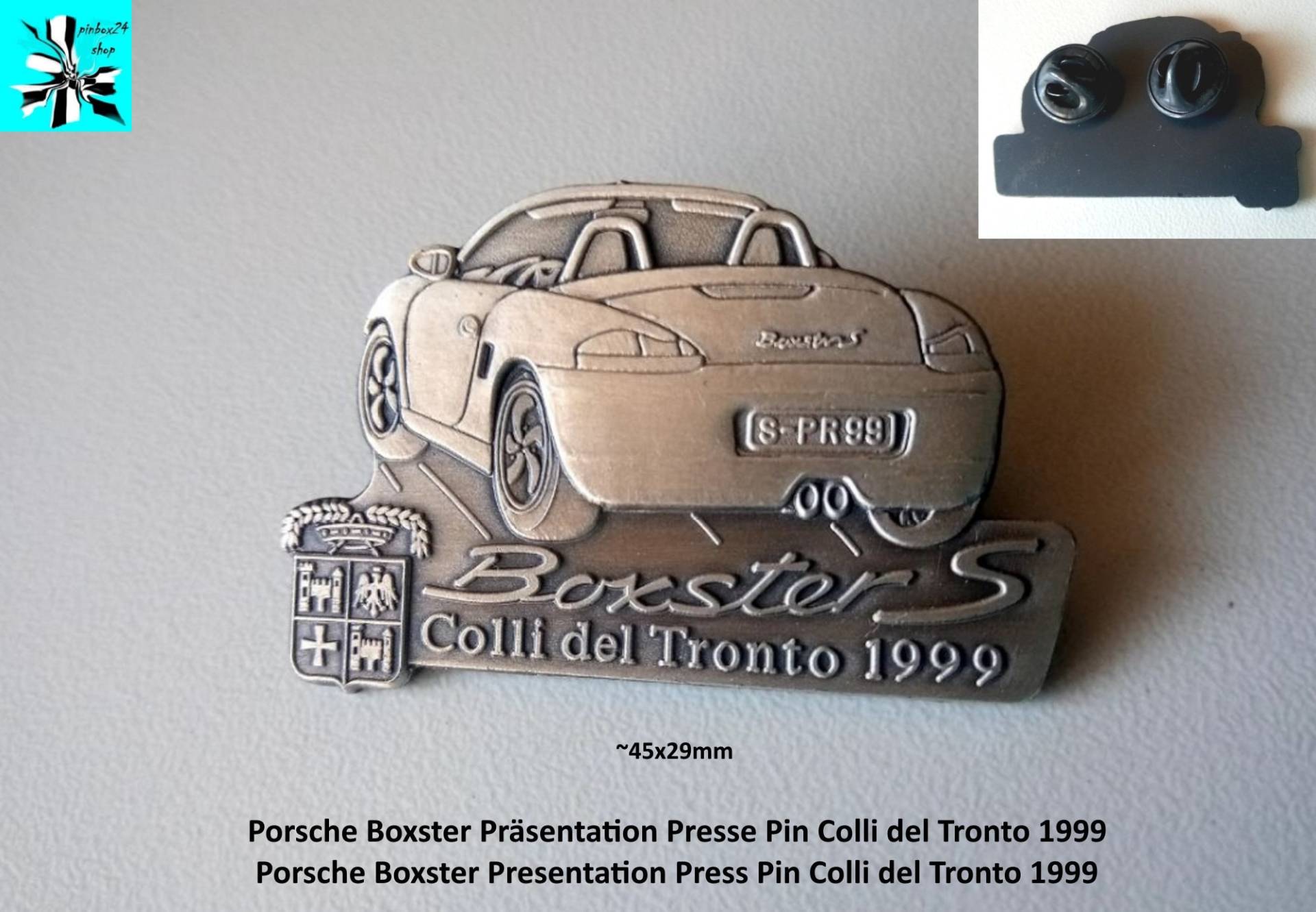 Porsche Boxster Präsentation Presse Pin Colli Del Tronto 1999 von pinbox24shop