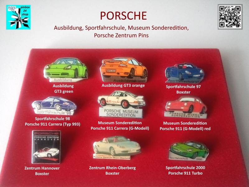 Porsche-Schätze Exklusive Pins Aus Verschiedenen Bereichen von pinbox24shop