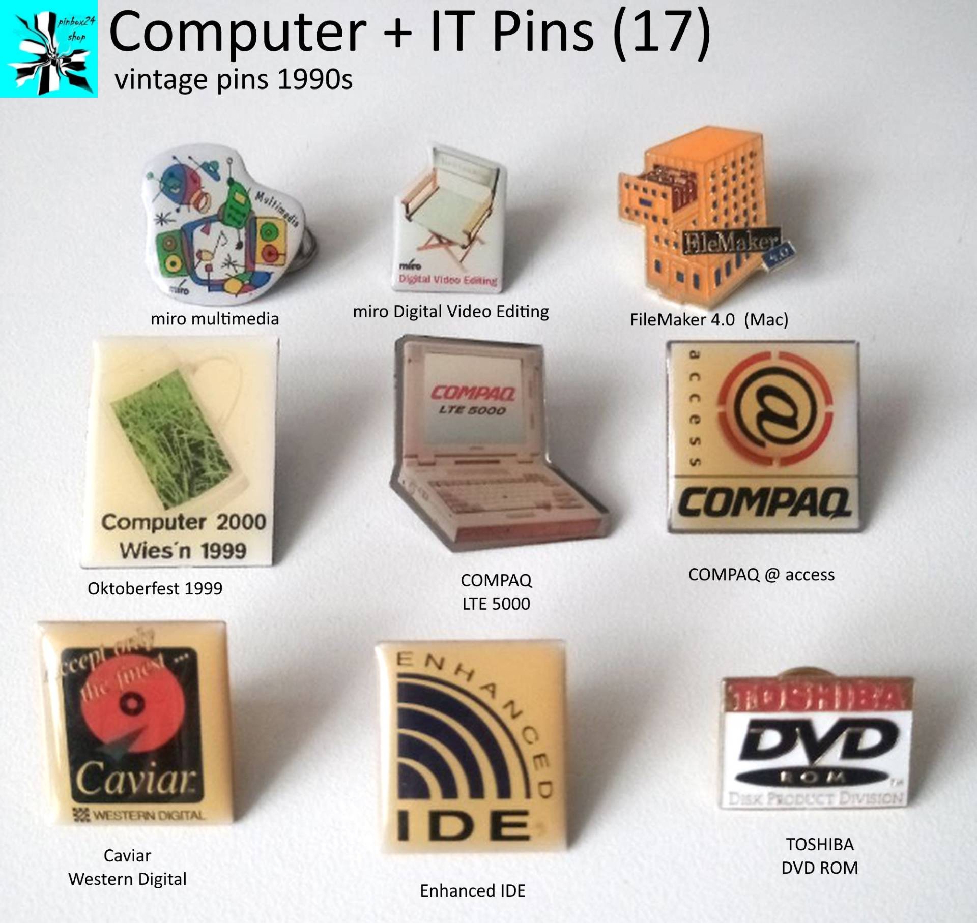 Retro-Computerpin-Kultur von pinbox24shop